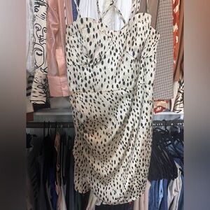 Leopard Print Strapless Dress